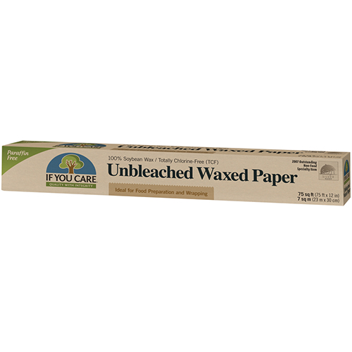 IF YOU CARE - 100% SOYBEAN WAX UNBLEACHED WAXED PAPER - 75 sqft