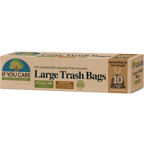IF YOU CARE - LARGE TRASH BAGS - 10 BAGS