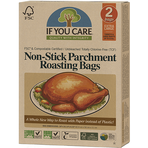 IF YOU CARE - NON STICK PARCHMENT ROASTING BAGS - (Extra Large) - 2 BAGS