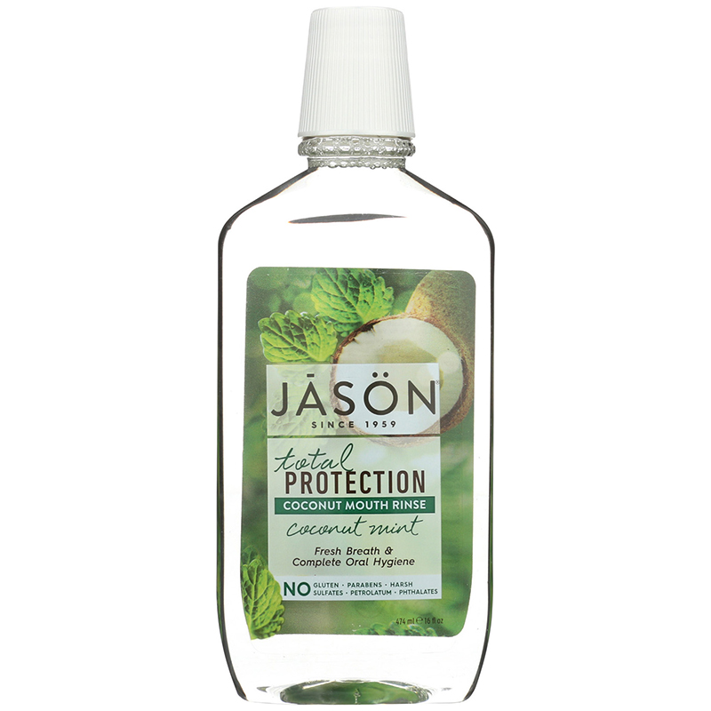 JASON - TOTAL PROTECTION COCONUT MOUTH RINSE - GLUTEN FREE - (Coconut Mint) - 16oz