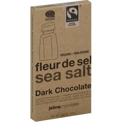 JELINA CHOCOLATIER - CHOCOLATE BAR - (Sea Salt) - 3.52oz