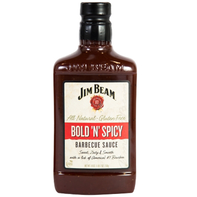 JIM BEAM - BBQ SAUCE - ALL NATURAL - GLUTEN FREE - (Bold 'N' Spicy) - 18oz