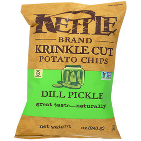 KETTLE - POTATO CHIPS - GLUTEN FREE - NON GMO - (Dill Pickle) - 2oz