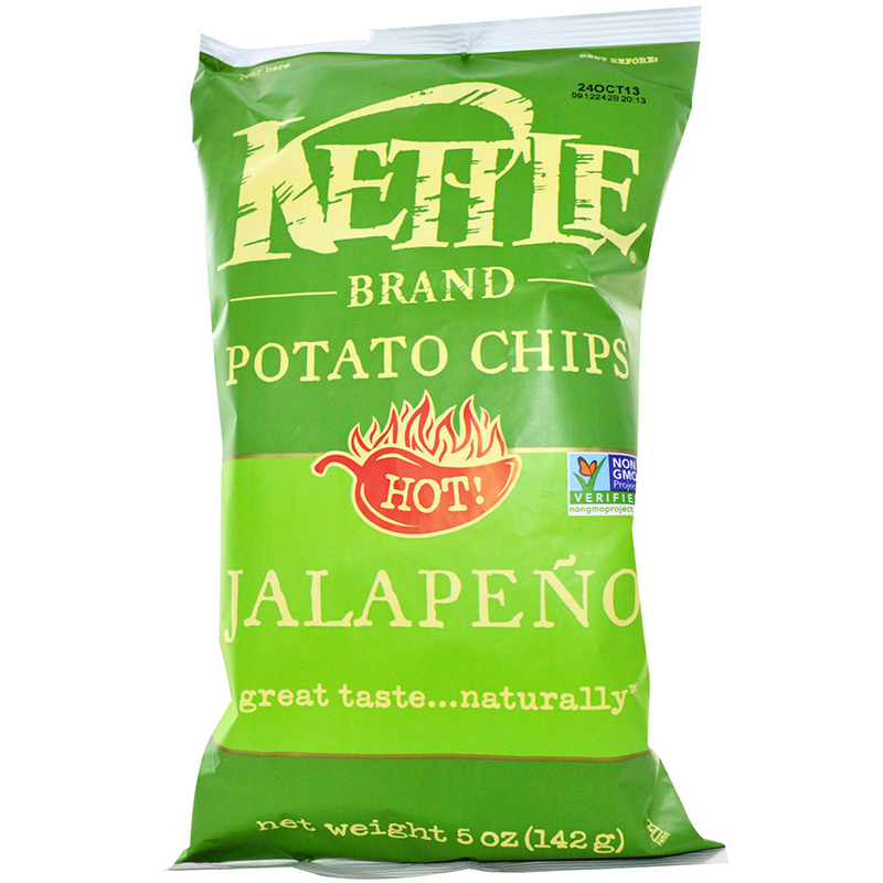 KETTLE - POTATO CHIPS - GLUTEN FREE - NON GMO - (Jalapeno) - 5oz