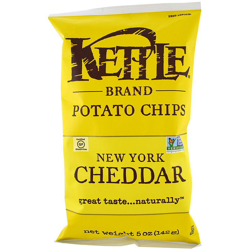 KETTLE - POTATO CHIPS - GLUTEN FREE - NON GMO - (New York Cheddar) - 5oz
