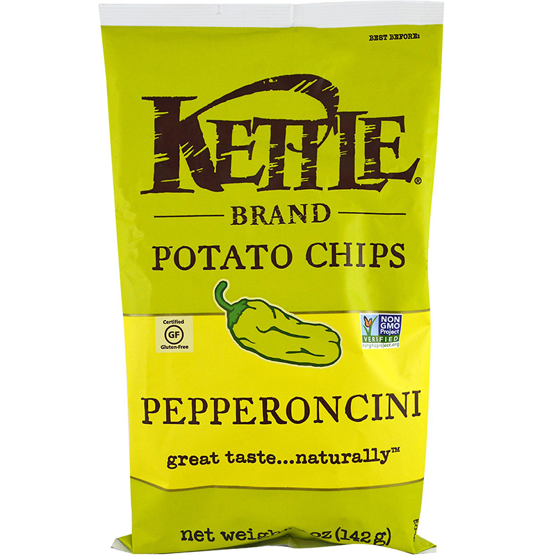 KETTLE - POTATO CHIPS - GLUTEN FREE - NON GMO - (Pepperoncini) - 5oz