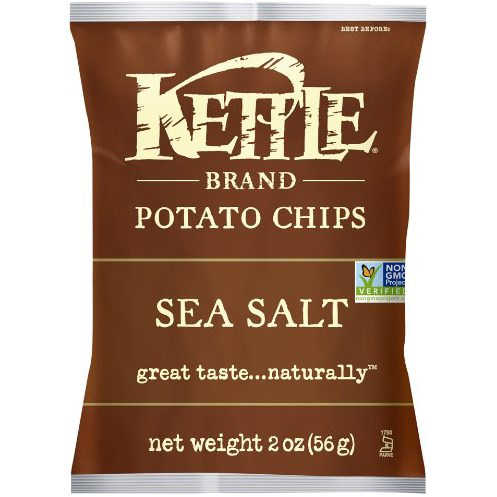 KETTLE - POTATO CHIPS - GLUTEN FREE - NON GMO - (Sea Salt) - 2oz