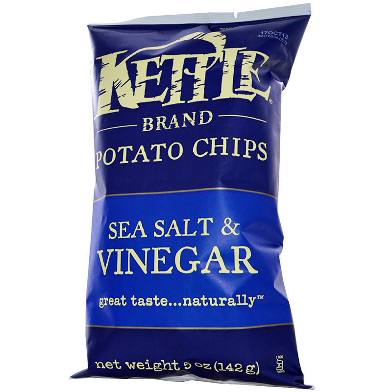 KETTLE - POTATO CHIPS - GLUTEN FREE - NON GMO - (Sea Salt & Vinegar) - 5oz