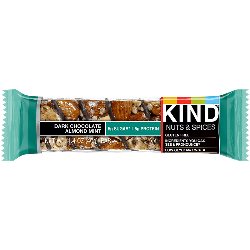 KIND - NUT & SPICY - GLUTEN FREE - (Dark Chocolate Almond Mint) - 1.4oz	