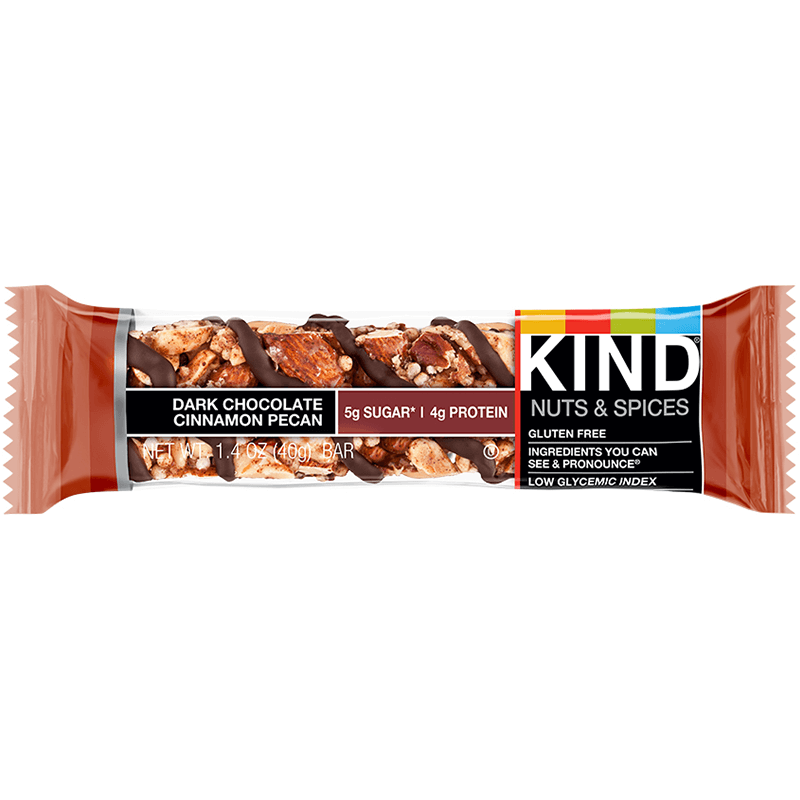 KIND - NUT & SPICY - GLUTEN FREE - (Dark Chocolate Cinnamon Pecan) - 1.4oz