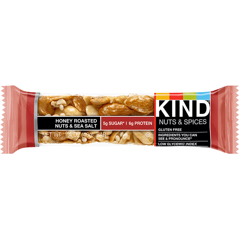 KIND - NUT & SPICY - GLUTEN FREE - (Honey Roasted Nuts & Sea Salt) - 1.4oz