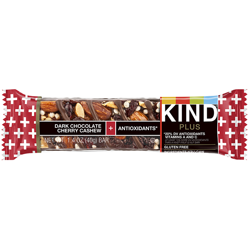 KIND - PLUS ANTIOXIDANTS - GLUTEN FREE - (Dark Chocolate Cherry Cashew) - 1.4oz