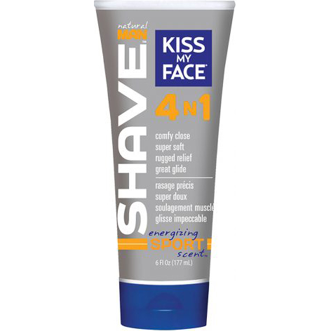 KISS MY FACE - NATURAL MAN SHAVE 4N1 - (Energizing Sport Scent) - 6oz
