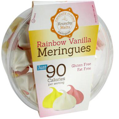 KRUNCHY MELTS - MERINGUES JUST 90 CALORIES PER SERVING - GLUTEN FREE - (Rainbow Vanilla) - 4oz