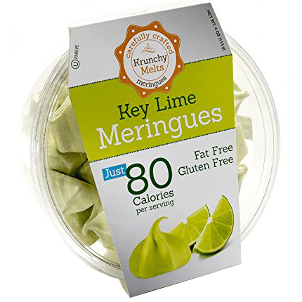 KRUNCHY MELTS - MERINGUES JUST 80 CALORIES PER SERVING - GLUTEN FREE - (Key Lime) - 4oz