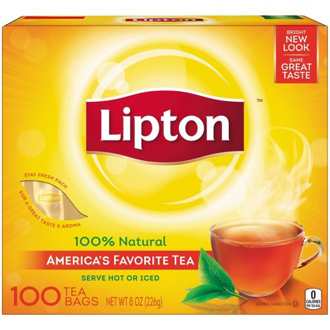 LIPTON - 100% NATURAL AMERICA'S FAVORITE TEA - 100bags