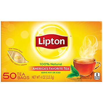 LIPTON - 100% NATURAL AMERICA'S FAVORITE TEA - 50bags
