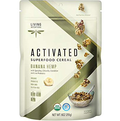 LIVING INTENTIONS - ACTIVATED SUPERFOOD CEREAL - (Banana Hemp) - 9oz