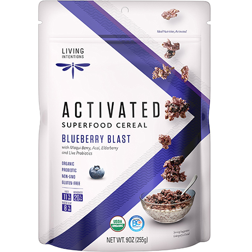 LIVING INTENTIONS - ACTIVATED SUPERFOOD CEREAL - (Blueberry Blast) - 9oz