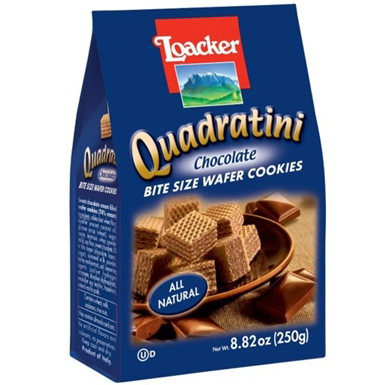 LOACKER - QUADRATINI - WAFER COOKIES - (Chocolate) - 8.82oz