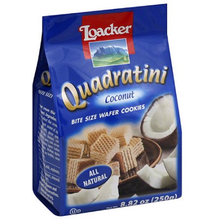 LOACKER - QUADRATINI - WAFER COOKIES - (Coconut) - 8.82oz