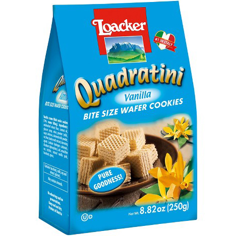 LOACKER - QUADRATINI - WAFER COOKIES - (Vanilla) - 8.82oz