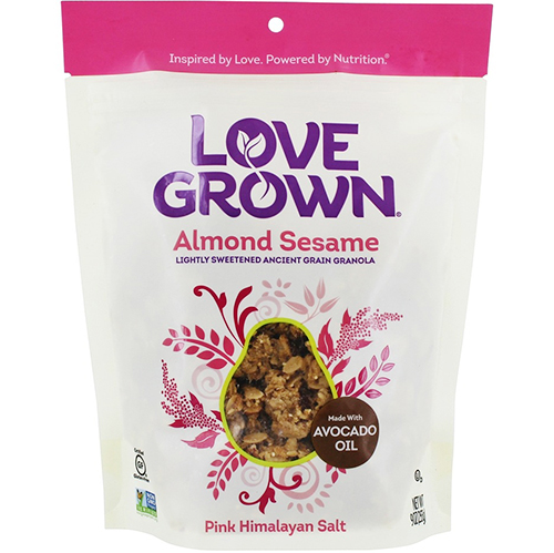 LOVE GROWN - LIGHTLY SWEETENED ANCIENT GRAIN GRANOLA - (Almond Sesame) - 9oz