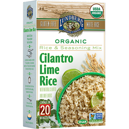 LUNDBERG - ORGANIC RICE & SEASONING MIX - NON GMO - GLUTEN FREE - VEGAN - (Cilantro Lime Rice) - 5.5