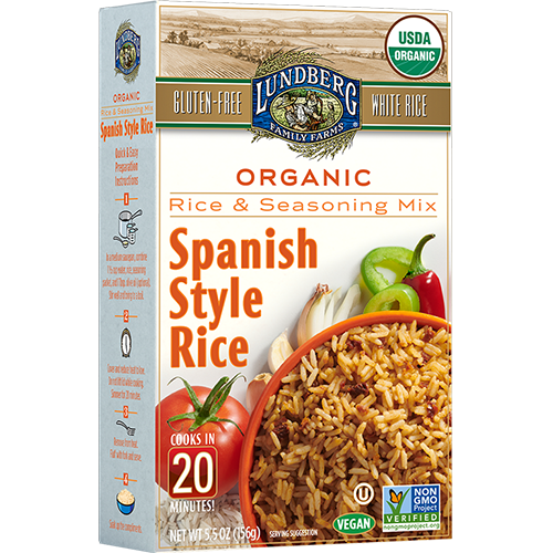 LUNDBERG - ORGANIC RICE & SEASONING MIX - NON GMO - GLUTEN FREE - VEGAN - (Spanish Style Rice) - 5.5