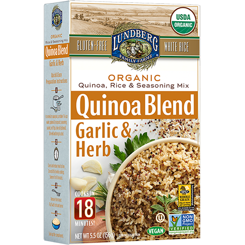 LUNDBERG - QUINOA BLEND - NON GMO - GLUTEN FREE - VEGAN - (Garlic & Herb) - 5.5oz