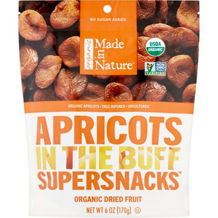 MADE IN NATURE - SUPERSNACKS - NON GMO - (Apricots in the Buff) - 3oz