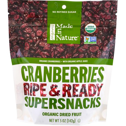 MADE IN NATURE - SUPERSNACKS - NON GMO - (Cranberries Ripe & Ready) - 3oz