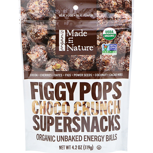 MADE IN NATURE - SUPERSNACKS - NON GMO - (Figgy Pops Choco Crunch) - 3oz