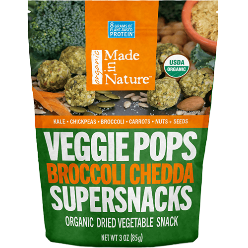 MADE IN NATURE - VEGGIE POPS SUPERSNACKS - (Broccoli Cheddar) - 3oz