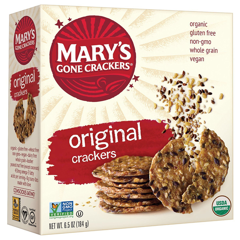 MARY'S - ORGANIC CRACKERS - NON GMO - GLUTEN FREE - VEGAN - (Original) - 6.5oz