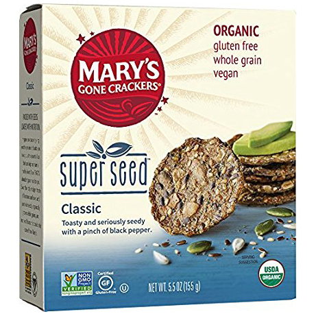MARY'S - ORGANIC SUPER SEED CRACKERS - NON GMO - GLUTEN FREE - VEGAN - (Classic) - 5.5oz
