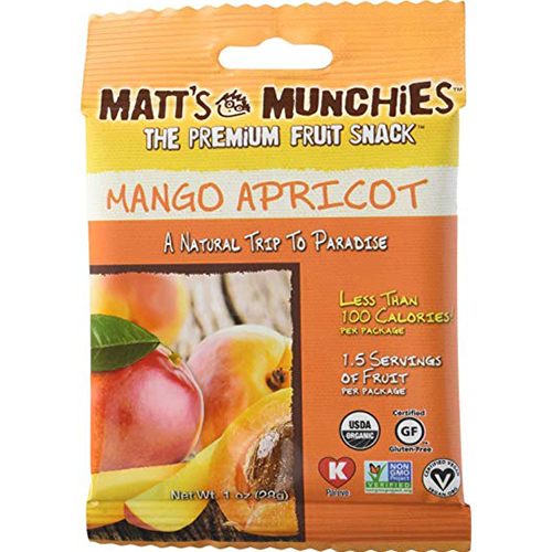 MATT'S MUNCHIES - THE PREMIUM FRUIT SNACK - (Mango Apricot) - 1oz