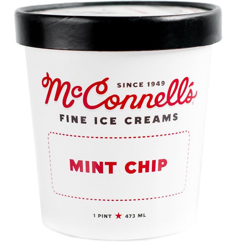 McCONNELL'S - FINE ICE CREAMS - GLUTEN FREE - (Mint Chip) - 16oz