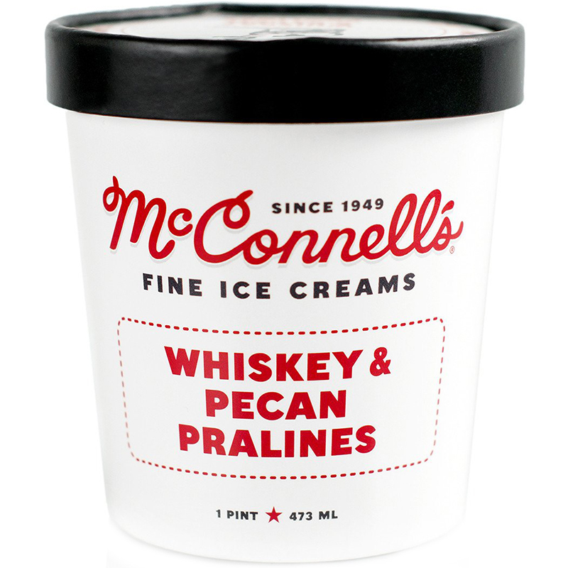McCONNELL'S - FINE ICE CREAMS - GLUTEN FREE - (Whiskey & Pecan Pralines) - 16oz