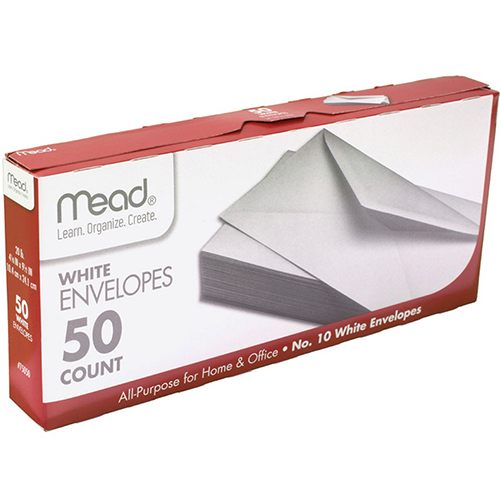 MEAD - WHITE ENVELOPES - 50counts