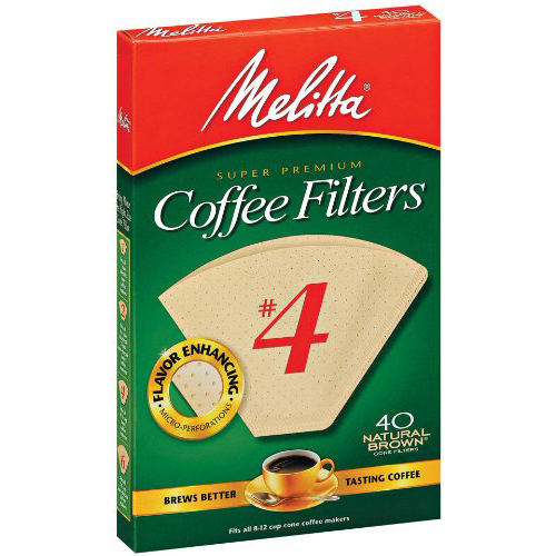 MELITTA - COFFEE FILTERS #4 - (Natural Brown) - 40ct