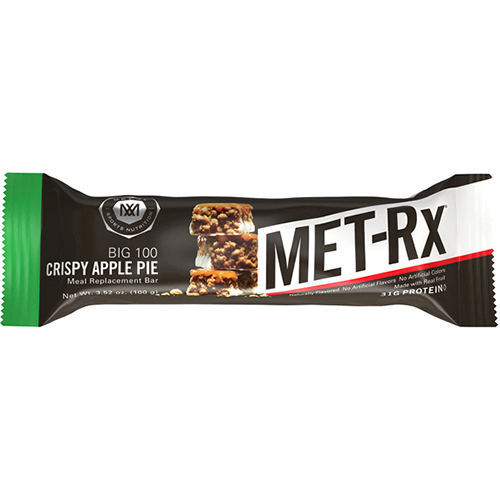 MET-RX - MEAL REPLACEMENT BAR - (Big 100 Crispy Apple Pie) - 3.52oz