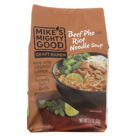 MIKE'S MIGHTY GOOD - CRAFT RAMEN - ORGANIC - (Beef Pho Rice Noodle Soup) - 2.4oz