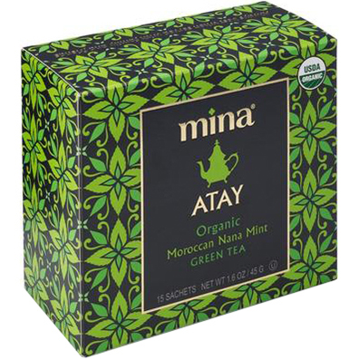 MINA - ATAY - (Organic Moroccan Nana Mint Green Tea) - 15bags 1.6oz