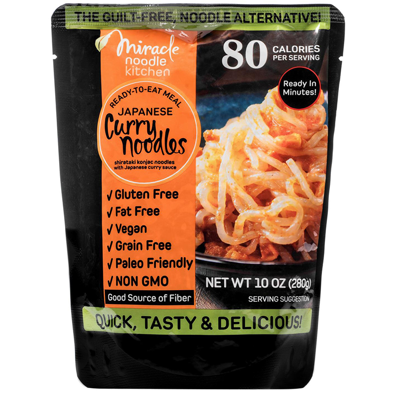 MIRACLE NOODLE - JAPANESE CURRY NOODLES - GLUTEN FREE - VEGAN - NON-GMO - 10oz