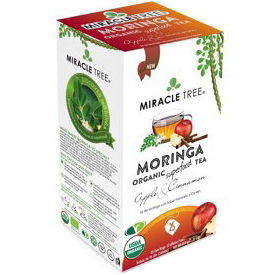 MIRACLE TREE - MORINGA ORGANIC SUPERFOOD TEA - (Apple & Cinnamon) - 25 bags
