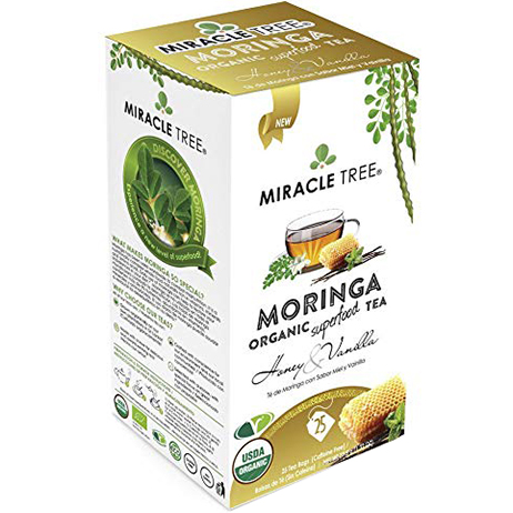 MIRACLE TREE - MORINGA ORGANIC SUPERFOOD TEA - (Honey & Vanilla) - 25 bag