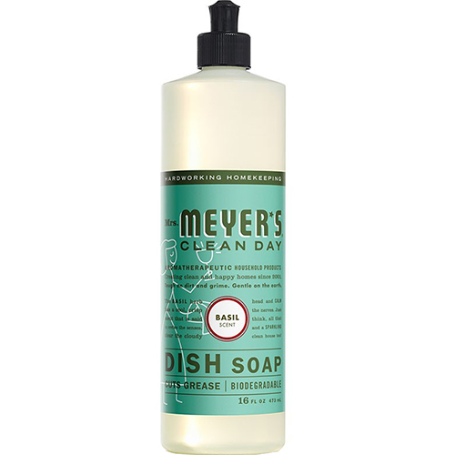MRS MEYER'S - DISH SOAP - (Basil) - 16oz