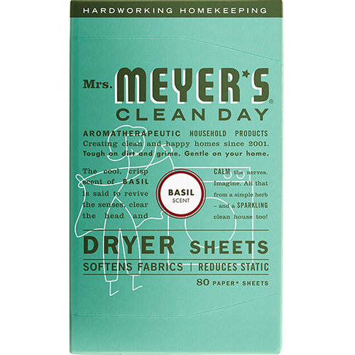 MRS MEYER'S - DRYER SHEETS - (Basil) - 80 Sheets