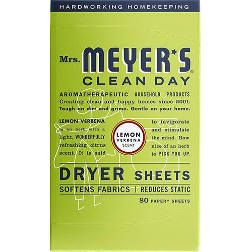 MRS MEYER'S - DRYER SHEETS - (Lemon Verbena) - 80 Sheets